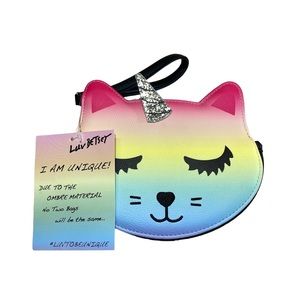 Betsey Johnson NWT ombre rainbow cat wristlet